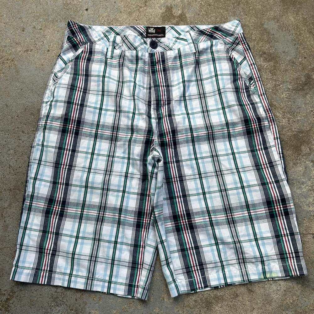 Y2K Micros Plaid Shorts Skater Surf